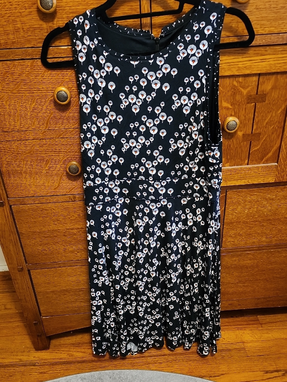 LOFT Black Floral Dress